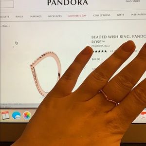 Pandora rose beaded wish ring